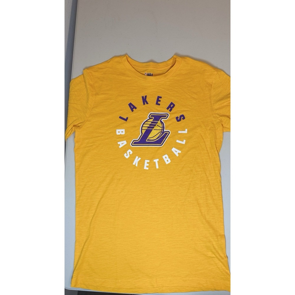 Los Angeles Lakers T-Shirt Lake Show - Men Yellow Medium Tee